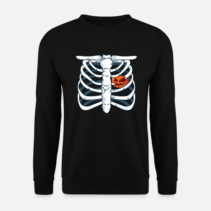 Pumpkin Skeleton Halloween - Unisex Sweatshirt - black