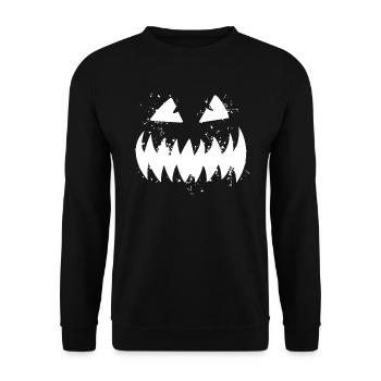 Jack O Lantern Pumpkin Halloween - Unisex Sweatshirt - black - Front - Alina (178cm) & Michal (187cm)