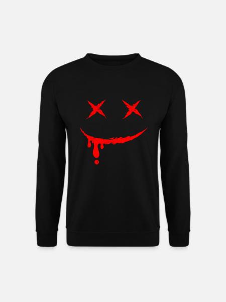 Smile Maske Halloween - Unisex Pullover - Schwarz
