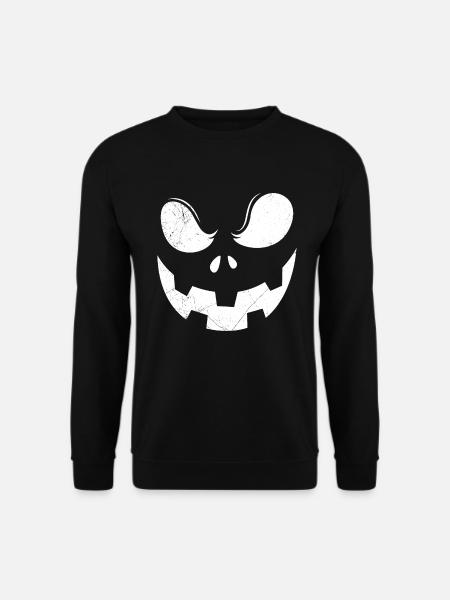 Kürbis Gesicht Halloween - Unisex Pullover - Schwarz