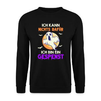 Gespenster Halloween - Unisex Pullover - Schwarz - Vorne - Alina (178cm) & Michal (187cm)