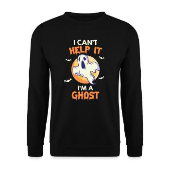 Gespenster Halloween - Unisex Pullover - Schwarz - Vorne - Alina (178cm) & Michal (187cm)