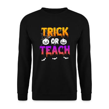 Süßes oder Saures Halloween - Unisex Pullover - Schwarz - Vorne - Alina (178cm) & Michal (187cm)