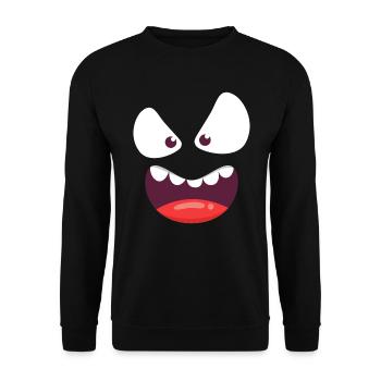 Halloween Geister - Unisex Pullover - Schwarz - Vorne - Alina (178cm) & Michal (187cm)
