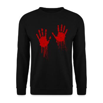 Blood Hands Halloween - Sweat-shirt Unisexe - noir - Devant - Alina (178cm) & Michal (187cm)