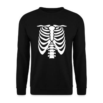 Squelette de costume d’Halloween - Sweat-shirt Unisexe - noir - Devant - Alina (178cm) & Michal (187cm)