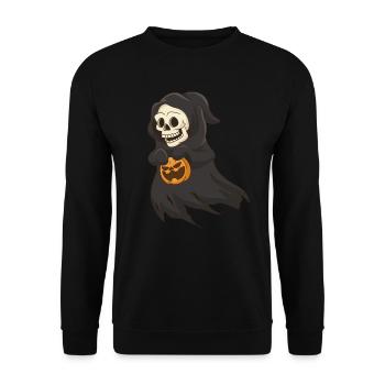 Crâne Sorcière d’Halloween - Sweat-shirt Unisexe - noir - Devant - Alina (178cm) & Michal (187cm)
