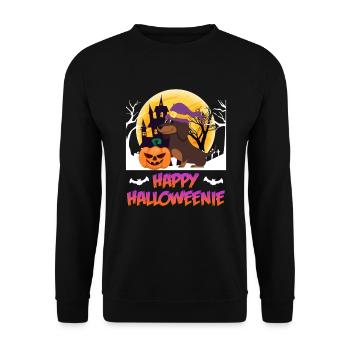 Joyeux chien teckel Halloween - Sweat-shirt Unisexe - noir - Devant - Alina (178cm) & Michal (187cm)