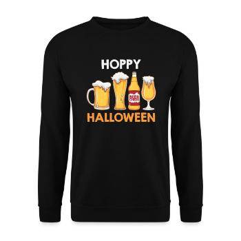 Fête d’Halloween à la bière - Sweat-shirt Unisexe - noir - Devant - Alina (178cm) & Michal (187cm)