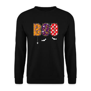 Boo Halloween - Unisex Sweatshirt - black - Front - Alina (178cm) & Michal (187cm)