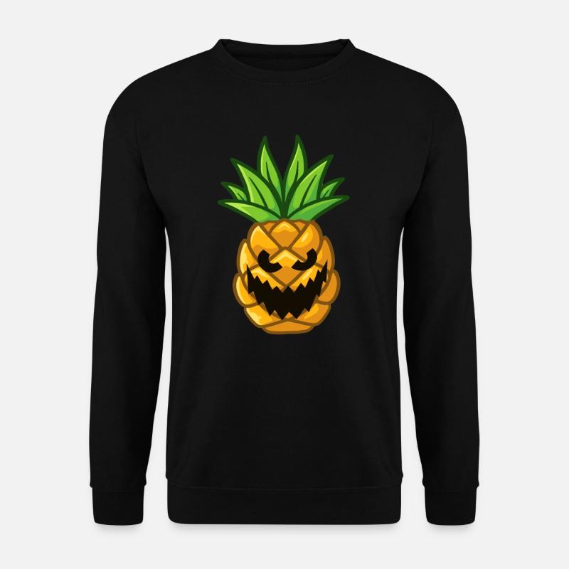 Pineapple creepy pumpkin Halloween - Unisex Sweatshirt - black