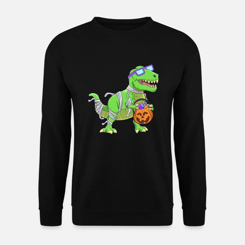Dinosaur Halloween Mummy - Unisex Sweatshirt - black