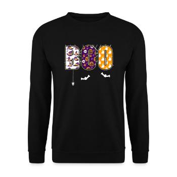 Boo Halloween - Unisex Sweatshirt - black - Front - Alina (178cm) & Michal (187cm)