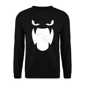 Scream Mask Halloween - Unisex Sweatshirt - black - Front - Alina (178cm) & Michal (187cm)
