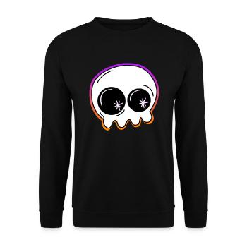 Little ghost Halloween - Unisex Sweatshirt - black - Front - Alina (178cm) & Michal (187cm)