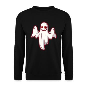 Geisterstunde Geist Halloween - Unisex Pullover - Schwarz - Vorne - Alina (178cm) & Michal (187cm)