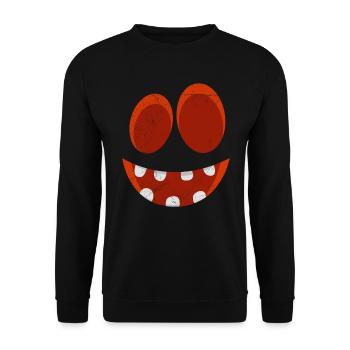 Kleine Monster Halloween - Unisex Pullover - Schwarz - Vorne - Alina (178cm) & Michal (187cm)