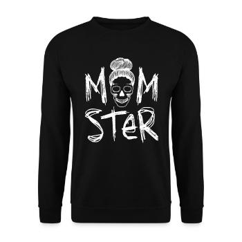 Momster Halloween Monster - Unisex Pullover - Schwarz - Vorne - Alina (178cm) & Michal (187cm)