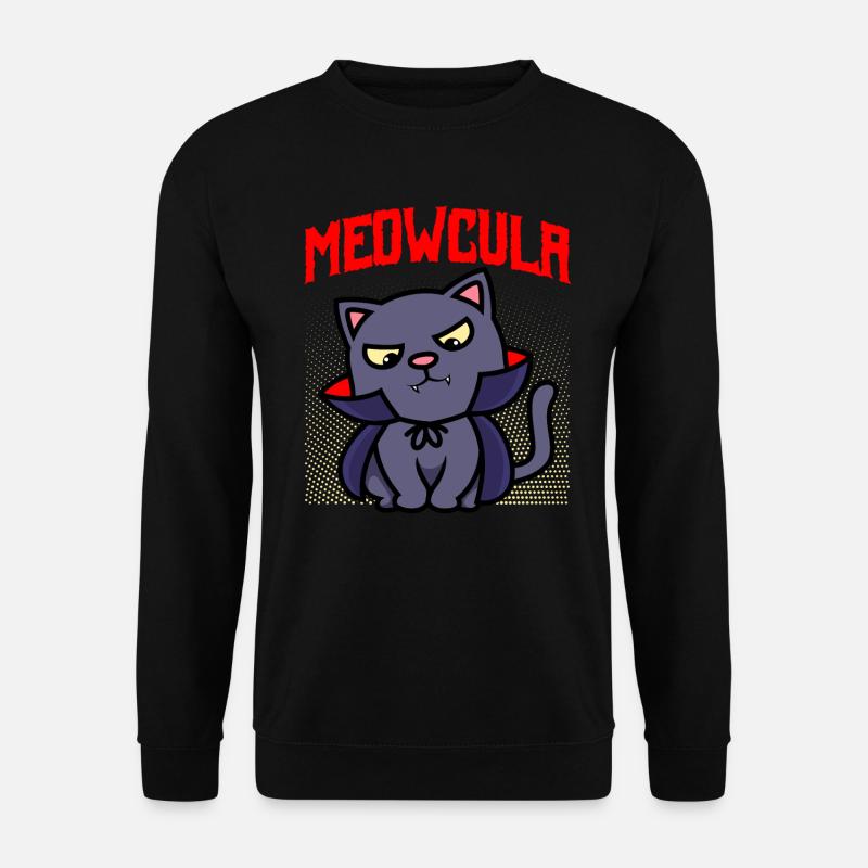Dracula Chat d’Halloween - Sweat-shirt Unisexe - noir