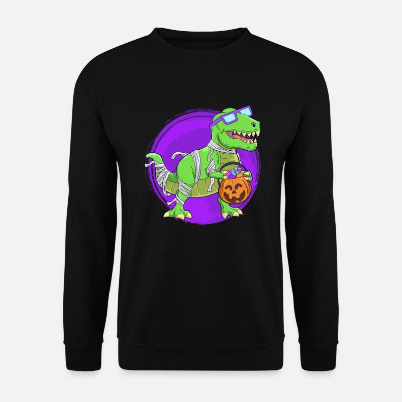 Dinosaur Halloween Mummy - Unisex Sweatshirt - black
