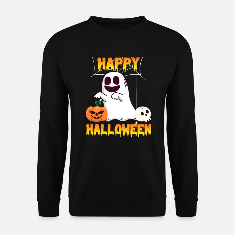 Happy Halloween Geist - Unisex Pullover - Schwarz