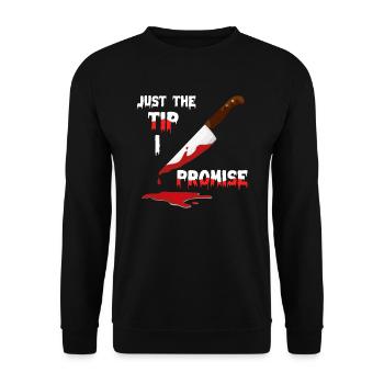 Serial Killer Knife Halloween - Unisex Sweatshirt - black - Front - Alina (178cm) & Michal (187cm)