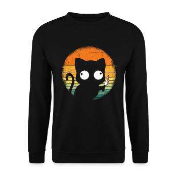 Tueur de chat Halloween - Sweat-shirt Unisexe - noir - Devant - Alina (178cm) & Michal (187cm)