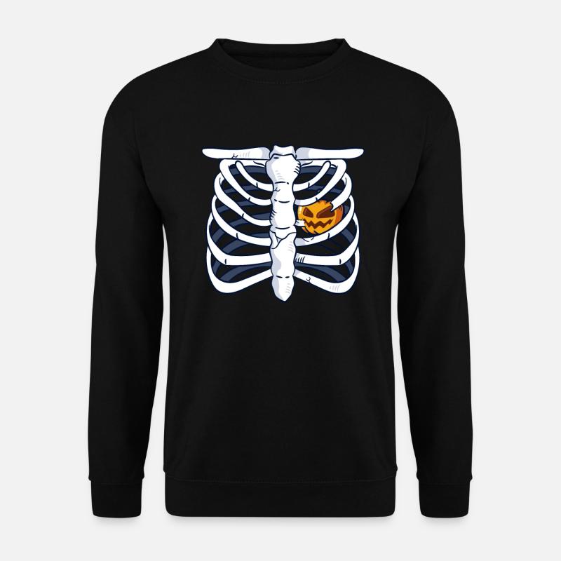 Pumpkin Skeleton Halloween - Unisex Sweatshirt - black