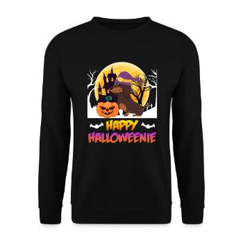 Joyeux chien teckel Halloween - Sweat-shirt Unisexe - noir - Devant - Alina (178cm) & Michal (187cm)