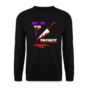 Serial Killer Knife Halloween - Unisex Sweatshirt - black - Front - Alina (178cm) & Michal (187cm)