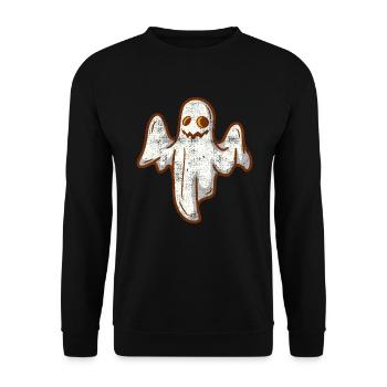 Geisterstunde Geist Halloween - Unisex Pullover - Schwarz - Vorne - Alina (178cm) & Michal (187cm)