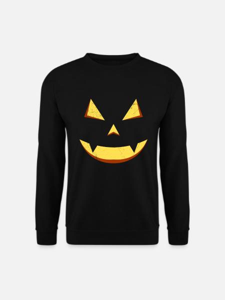 Kürbis Gesicht Halloween - Unisex Pullover - Schwarz