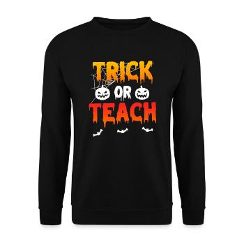 Süßes oder Saures Halloween - Unisex Pullover - Schwarz - Vorne - Alina (178cm) & Michal (187cm)
