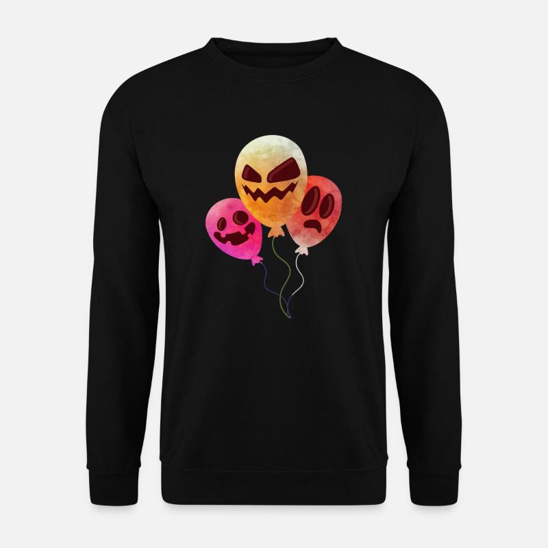Pumpkin Mask Halloween Balloon - Unisex Sweatshirt - black