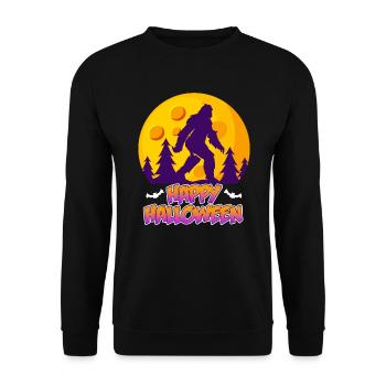 Happy Zombie Halloween - Unisex Pullover - Schwarz - Vorne - Alina (178cm) & Michal (187cm)