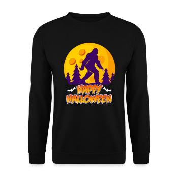 Happy Zombie Halloween - Unisex Pullover - Schwarz - Vorne - Alina (178cm) & Michal (187cm)