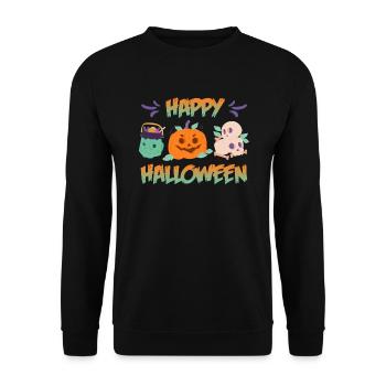 Joyeux halloween - Sweat-shirt Unisexe - noir - Devant - Alina (178cm) & Michal (187cm)