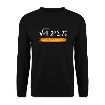 Mathématicien Disant Professeur de mathématiques J’ai mangé de la tarte - Sweat-shirt Unisexe - noir - Devant - Alina (178cm) & Michal (187cm)