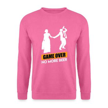 Game over- JGA Men Boys' Farewell Wedding - Sweat-shirt Unisexe - rose - Devant