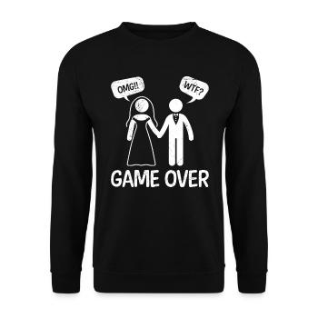 Jeu de mariage sur le marié - Sweat-shirt Unisexe - noir - Devant - Alina (178cm) & Michal (187cm)