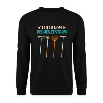 Gartenarbeit Gärtner Spruch - Unisex Pullover - Schwarz - Vorne - Alina (178cm) & Michal (187cm)