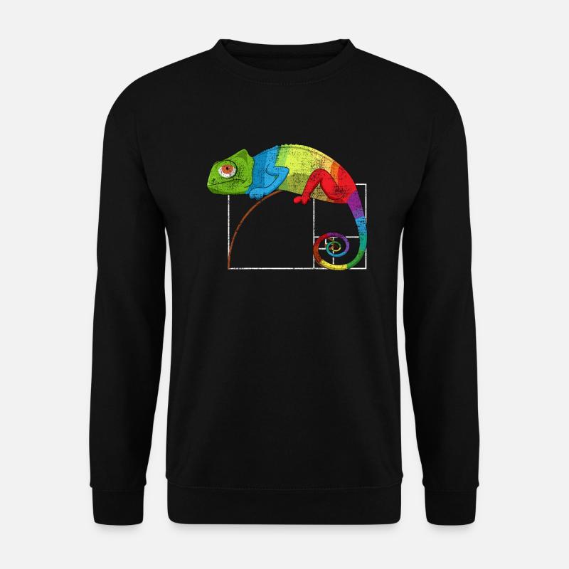 Fibonacci Tag Goldenes Ratio Mathe Chamäleon - Unisex Pullover - Schwarz