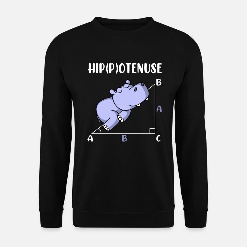 Hippotenuse fun math math - Unisex Sweatshirt - black