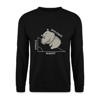 Hippotenuse - Unisex Sweatshirt - black - Front - Alina (178cm) & Michal (187cm)