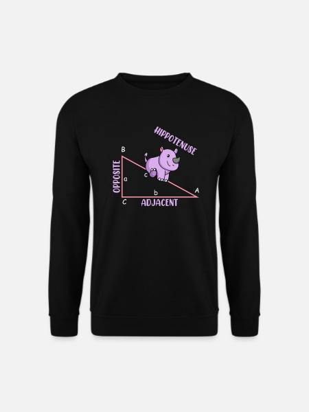 Mathematician Math Teacher Hippotenuse - Unisex Sweatshirt - black