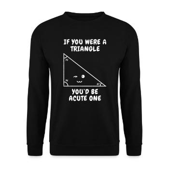 Mignon Triangle Math Couples - Sweat-shirt Unisexe - noir - Devant - Alina (178cm) & Michal (187cm)