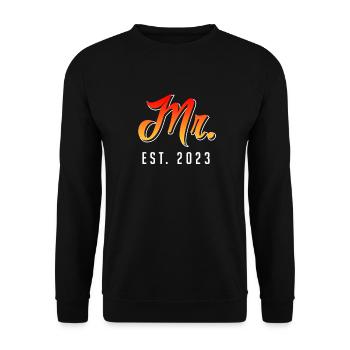 M. Mme Deko Mariage - Sweat-shirt Unisexe - noir - Devant - Alina (178cm) & Michal (187cm)
