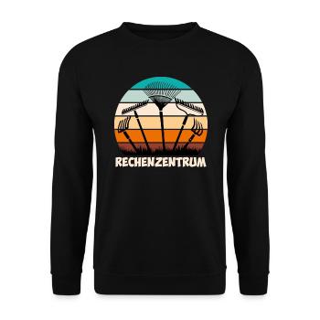 Rechenzentrum Garten - Unisex Pullover - Schwarz - Vorne - Alina (178cm) & Michal (187cm)