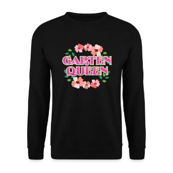 Garten Königin Gärtnerin - Unisex Pullover - Schwarz - Vorne - Alina (178cm) & Michal (187cm)