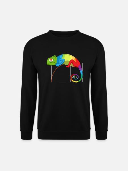 Fibonacci Tag Goldenes Ratio Mathe Chamäleon - Unisex Pullover - Schwarz